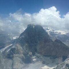 Verortung via Georeferenzierung der Kamera: Aufgenommen in der Nähe von Visp, Schweiz in 4200 Meter
